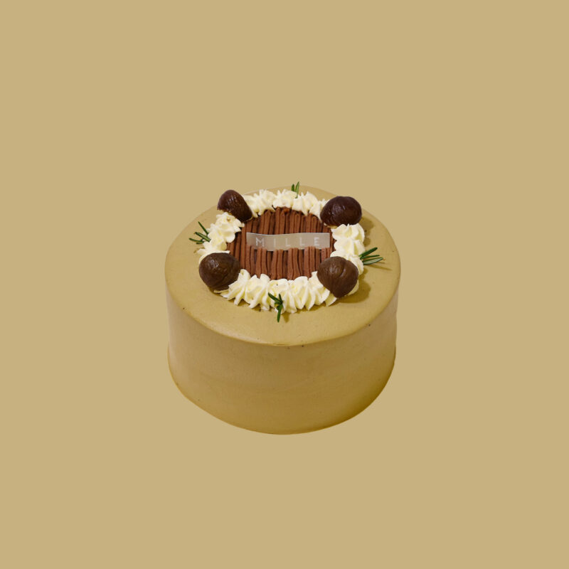 Hojicha & Chestnut with Vanilla Panna Cotta Shortcake